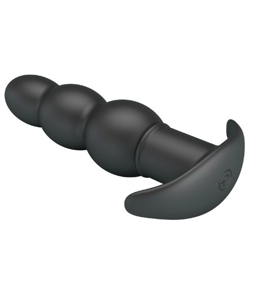 Vibrační třístupňový silikonový anální kolík
