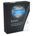 Extra lubrikované kondomy Pasante Extra 3 ks