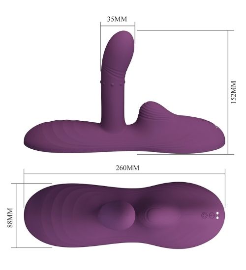 Vibrátor s podložkou ovládaný bezdrátovým ovladačem