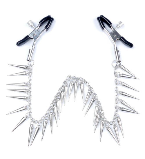 Svorky na bradavky, ostrý náhrdelník