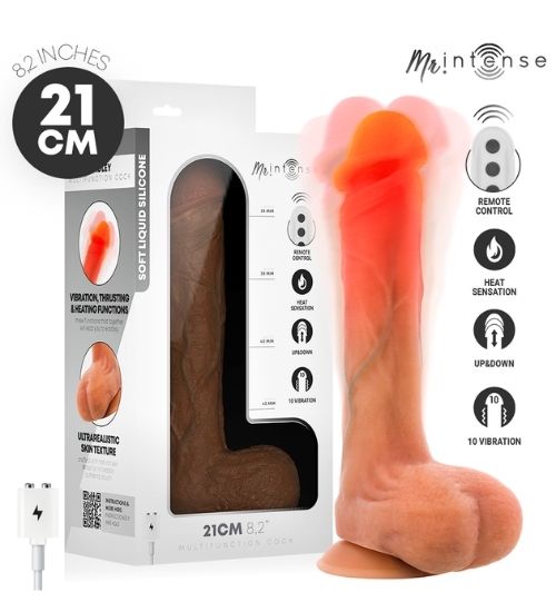 Realistické dildo s přírazovým pohybem a dálkovým ovládáním