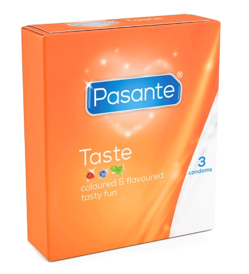 Barevné kondomy Pasante Taste – 3 ks