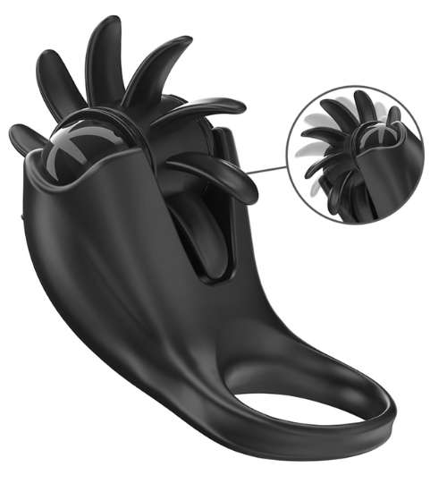 Vibrační kroužek s rotačním stimulátorem klitorisu