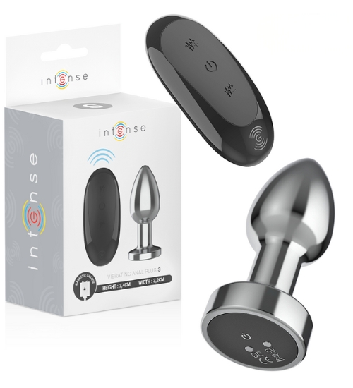 Metalová anální zátka s bezdrátovým ovladačem