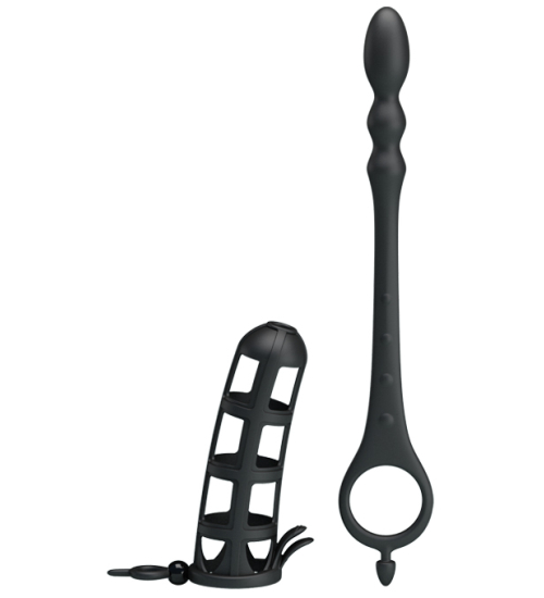 Klec na penis s análním kolíkem