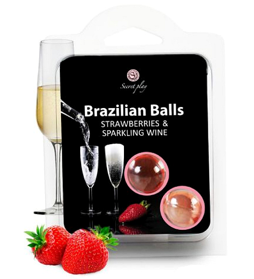 Brazilské masážní kuličky s vůní jahody