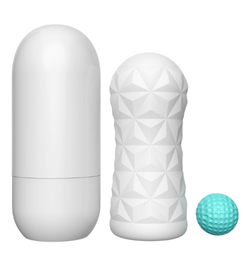 Bílý masturbátor s kuličkou 360