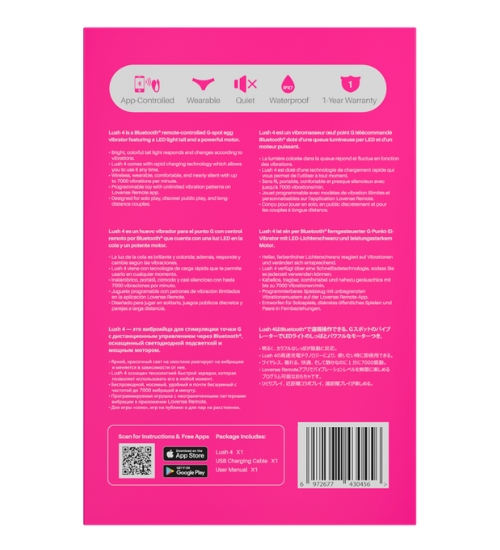 Lovense Lush 4 - ovládání telefonem