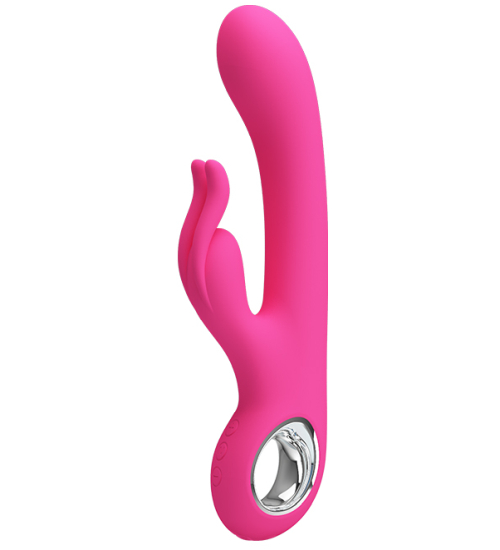 Růžový zajíček s rukojetí