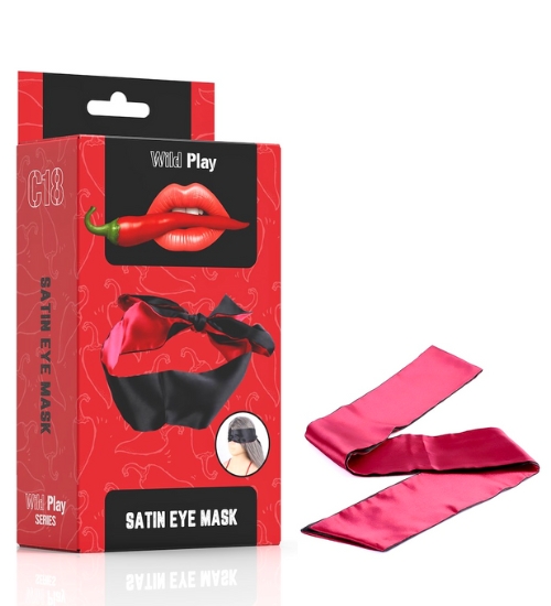 Saténová páska přes oči nebo pouta