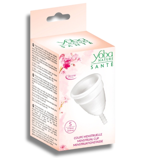 Bílý menstruační kalíšek velikosti S s pouzdrem
