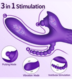 Fialový vibrátor s trojitým uspokojením