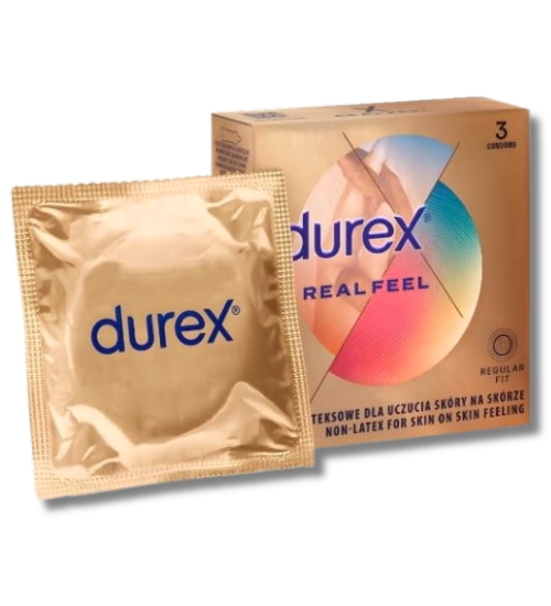 Nelatexové kondomy Durex Real Feel