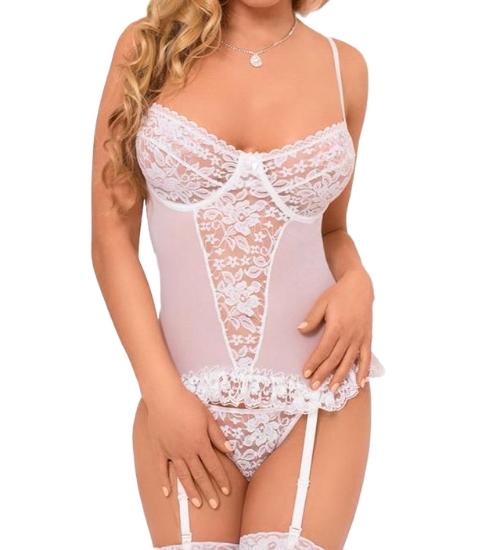 Svůdný bílý korzet