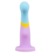 Tříbarevné dildo z měkkého silikonu