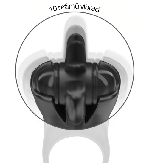 Vibrační kroužek s rotačním stimulátorem klitorisu