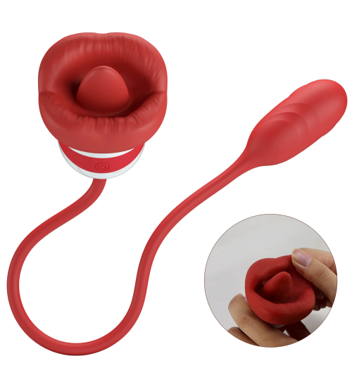 Stimulátor 2 v 1 s jazykem a kuličkou pro potěšení