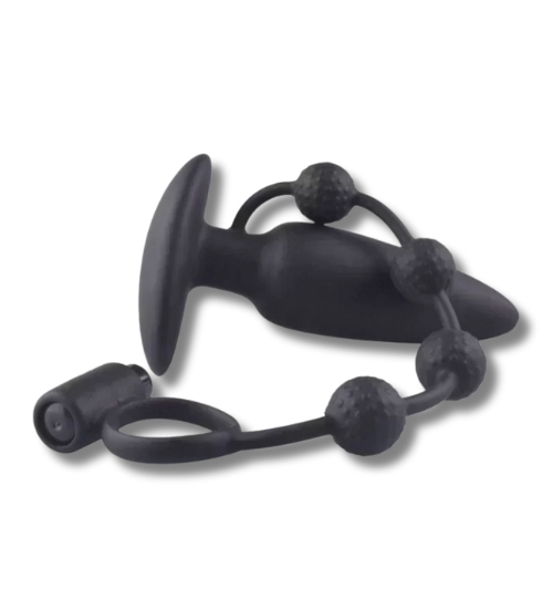 Vibrační anální kolík s kroužkem