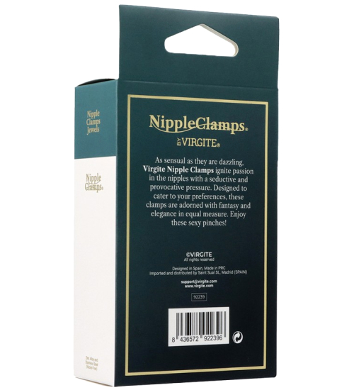 Svorky na bradavky černé korálky