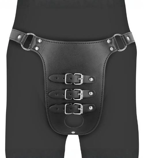 PU Leather Chastity Belt with Straps - Black pol_pl_PU-Leather-Chastity-Belt-with-Straps-Black-7819_1