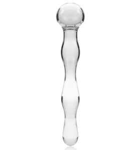 Skleněné dildo s kulovitým zakončením