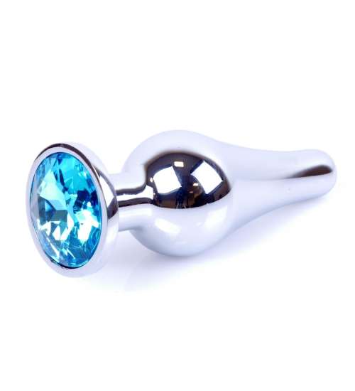 Stříbrný anální kolík s diamantem