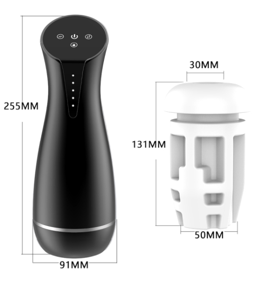 Moderní multifunkční masturbátor 3 v 1 + zvuky potěšení