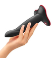 Černé silikonové dildo s tvarovatelným dříkem 