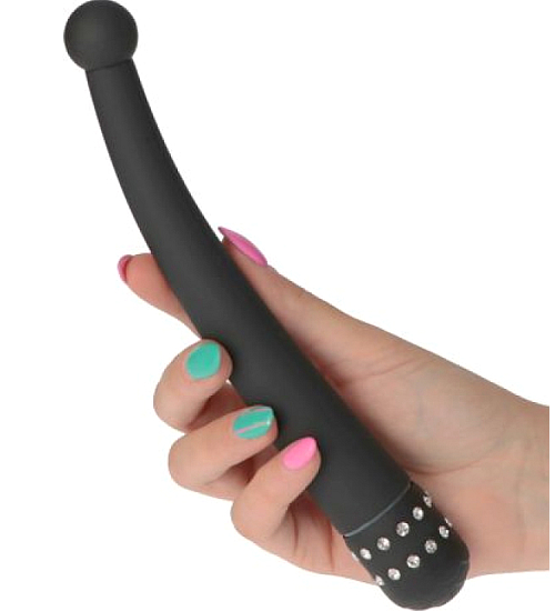 Elegantní černý vibrátor bodu G