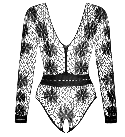 Síťované body Regina s dlouhými rukávy