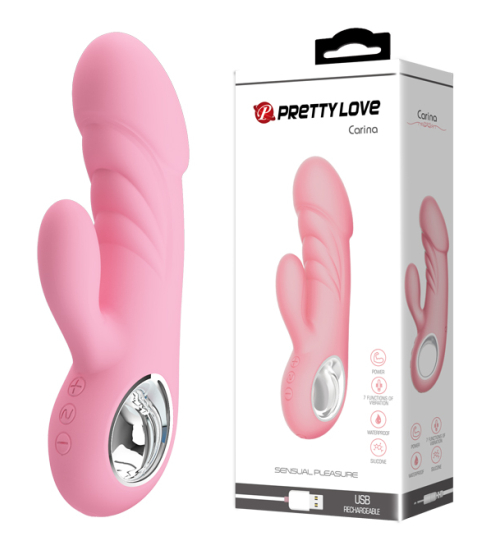 Tvarovaný vibrátor Pretty s rukojetí