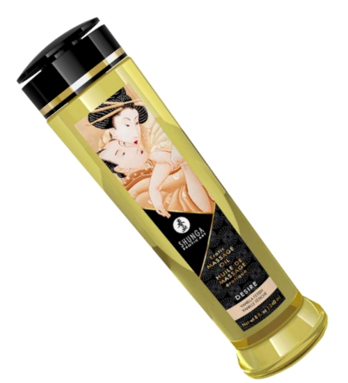 Erotický masážní olej s vůní vanilky