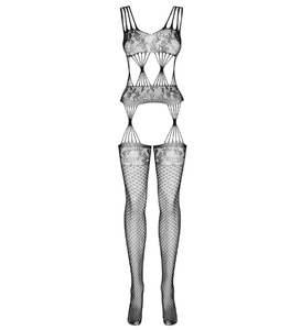 Černé bodystocking s pavučinkami