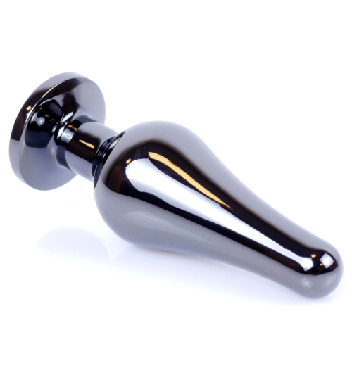 Černý anální kolík s diamantem