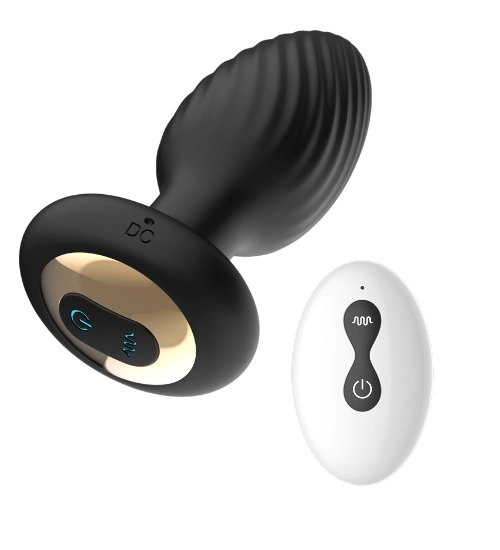 Obrotowy korek analny z pilotem pol_pl_czarny-korek-na-pilot-7574_7