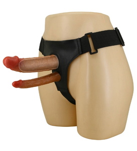 Dvojitý strap-on s měkkými penisy