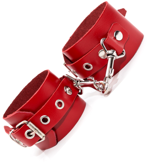Červená kožená pouta