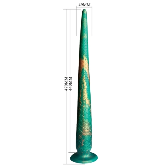 Smaragdové dračí dildo 47 cm