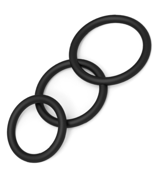 Sada 3 silikonových erekčních kroužků