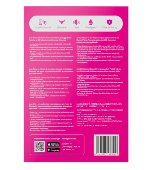 Lovense Lush Mini - ovládaný aplikací