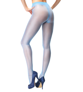 Lákavé modré děravé punčocháče