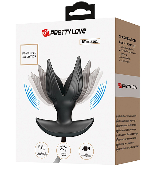 Nafukovací anální kolík - 10 vibračních režimů