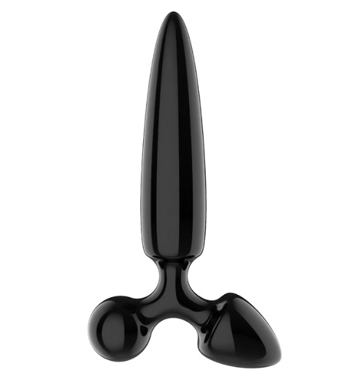 Černé trojité dildo Crystal