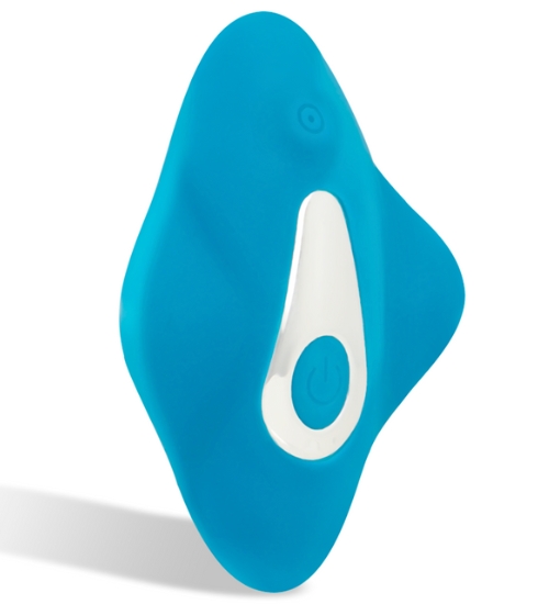 Tyrkysový kalhotkový vibrátor s dálkovým ovládáním