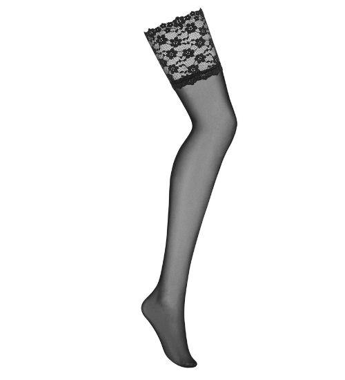 Punčochy Letica s květinovou krajkou