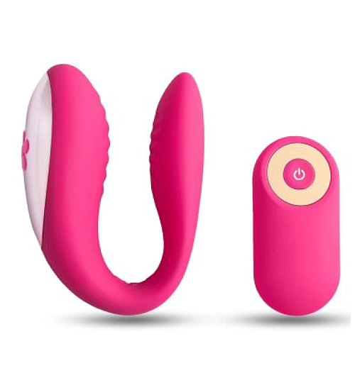 Růžový bezdrátový vibrátor pro páry