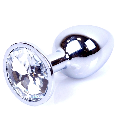 Stříbrná zirkonová zástrčka