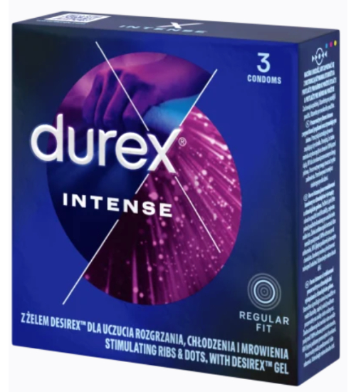 Durex Intense stimulační kondomy 3 ks