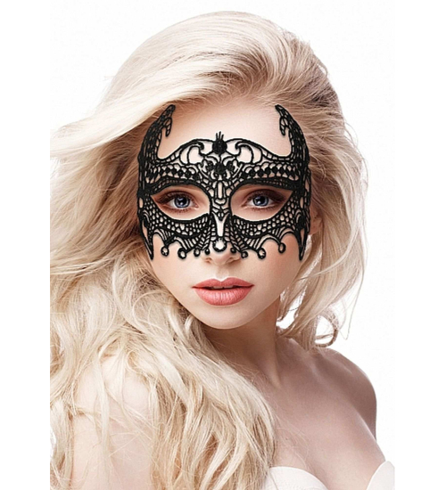 Černá krajková maska ​​na oči