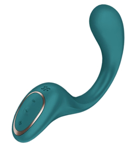 Modrý vibrátor s duální stimulací